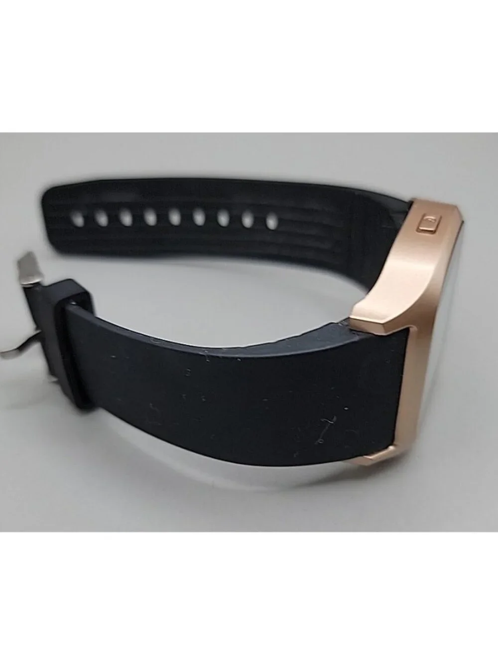 iTOUCH Classic Smartwatch Gold Case Black Silicone Band Model 3360 Tested Works
